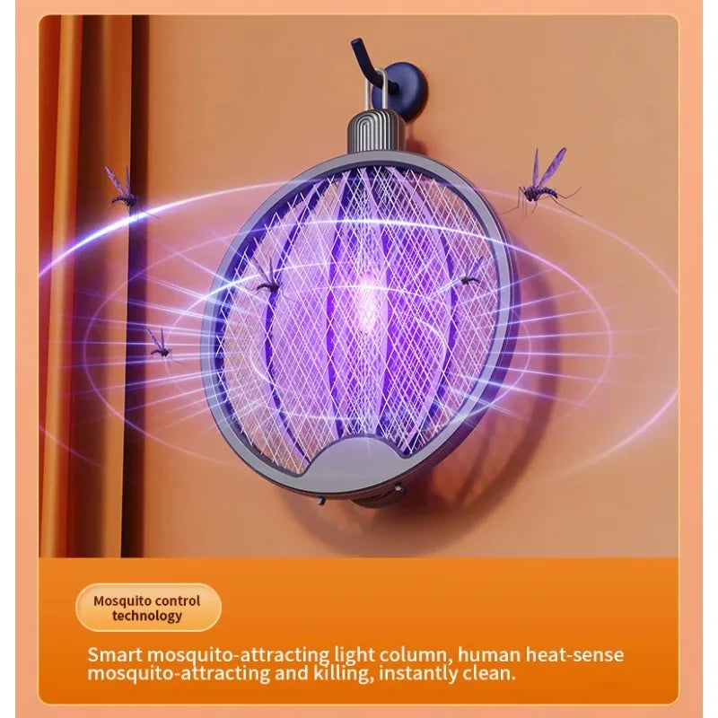 3-in-1 Rechargeable Foldable Mosquito Swatter & Killer Lamp Electric Bug Zapper Babs