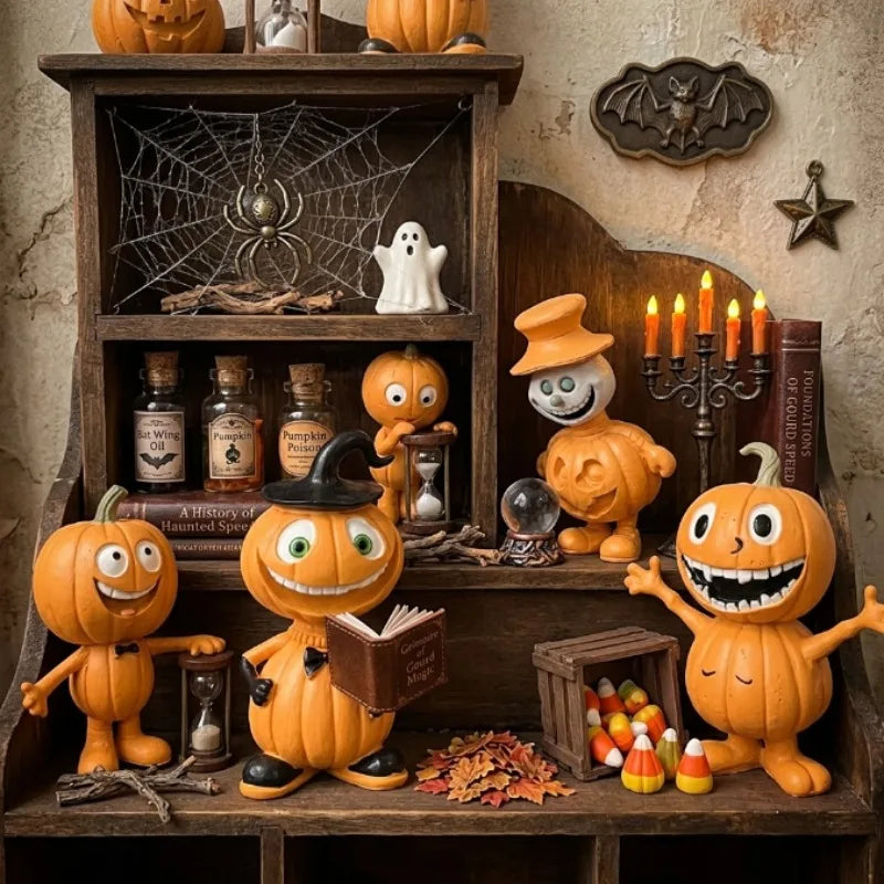 Halloween Resin Pumpkin Statue – Garden & Tabletop Ornament Halloween Resin Statue Babs
