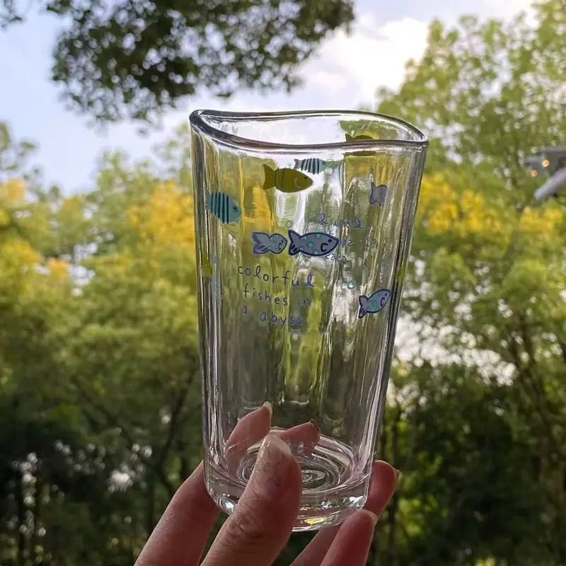 Tropical Fish Glass Cup – Heat-Resistant Decorative Drinking Mug Decorative Drinking Glass Babs