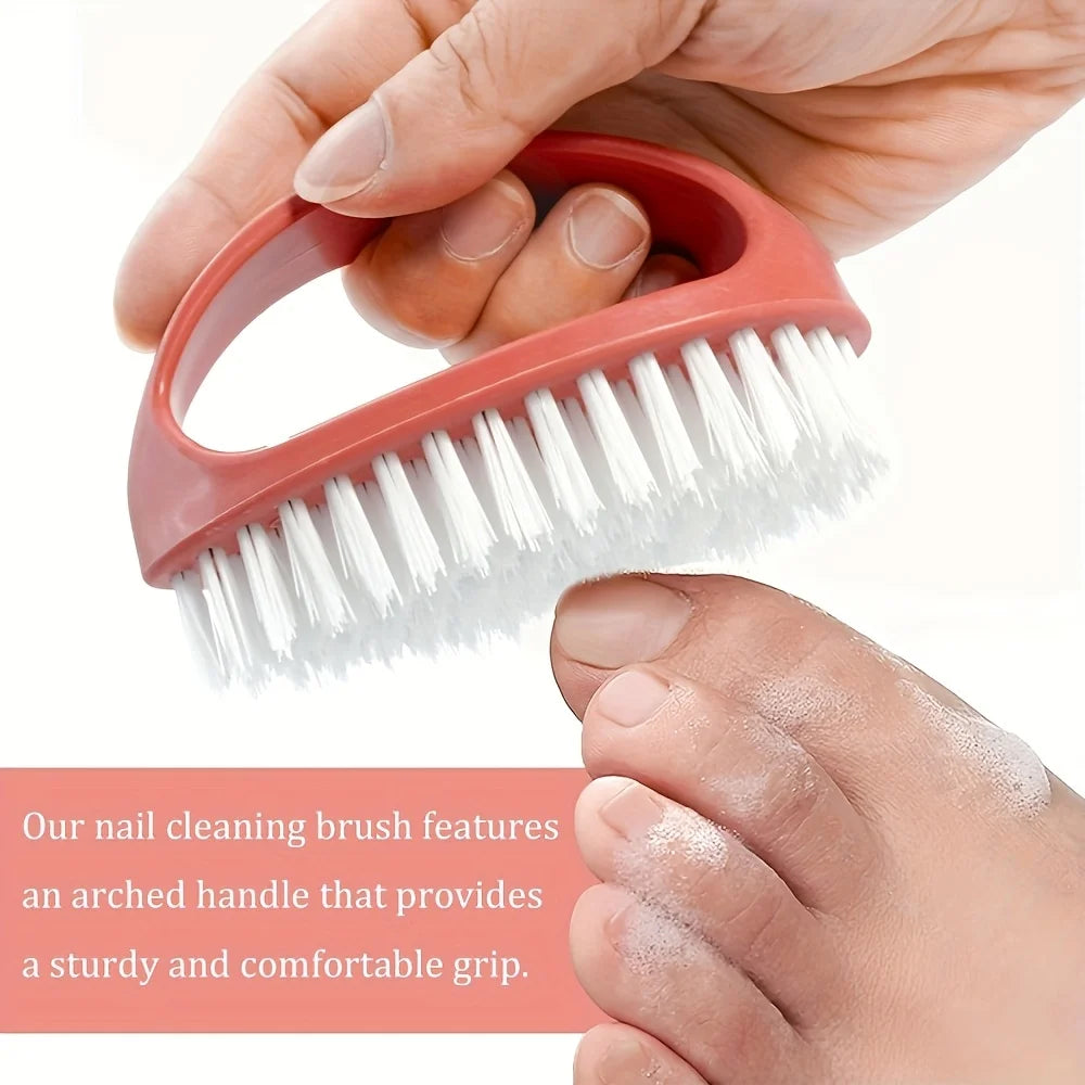 2PCS Heavy-Duty Nail Brush Hard Bristle Hand & Foot Scrub Nail Cleaning Brush Babs