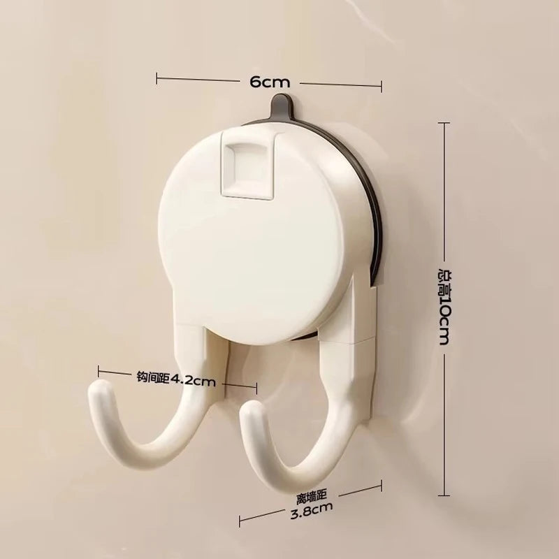 Suction Cup Double Hook – No-Drill Bathroom & Kitchen Organizer Suction Cup Hook Babs white 3pcs