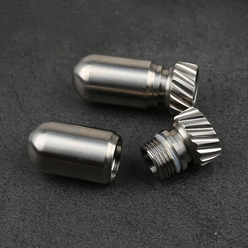 Titanium Alloy Waterproof Mini EDC Capsule Canister | Camping Tool EDC Capsule Canister Babs