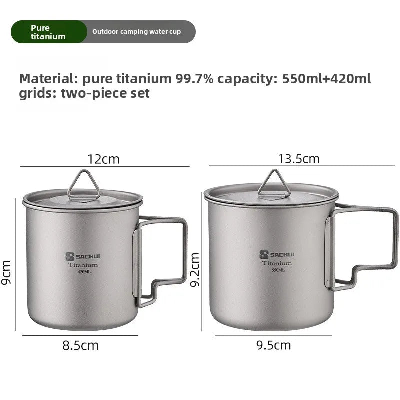 Pure Titanium Camping Mug & Portable Coffee Cup Set Titanium Camping Mug Babs 10