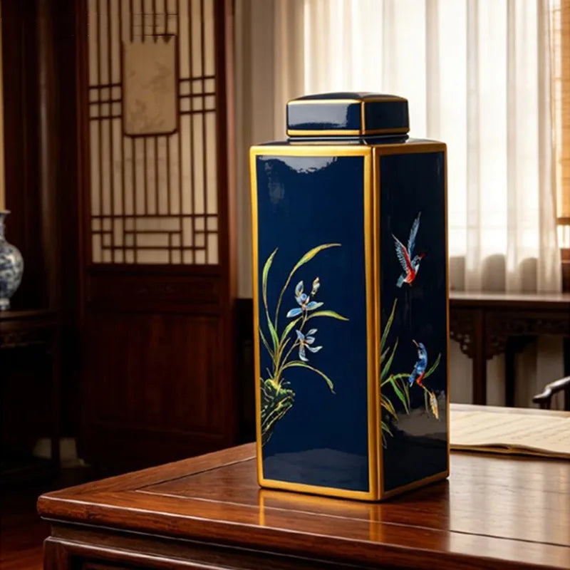 Modern Blue Ceramic Vase – Elegant Porcelain Home Décor Decorative Ceramic Vase Babs