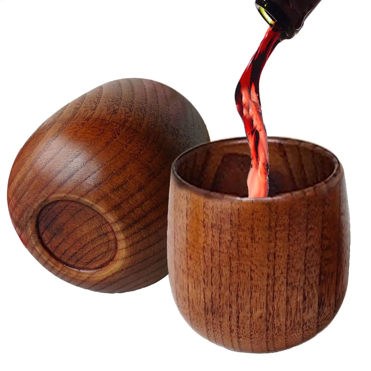 2-Pack Wooden Whiskey Tumbler Set – Bourbon Glasses Gift Whiskey Tumbler Set Babs