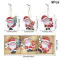 9-Piece Christmas Wooden Ornaments Set – Xmas Tree Pendants Christmas Tree Ornaments Babs B01