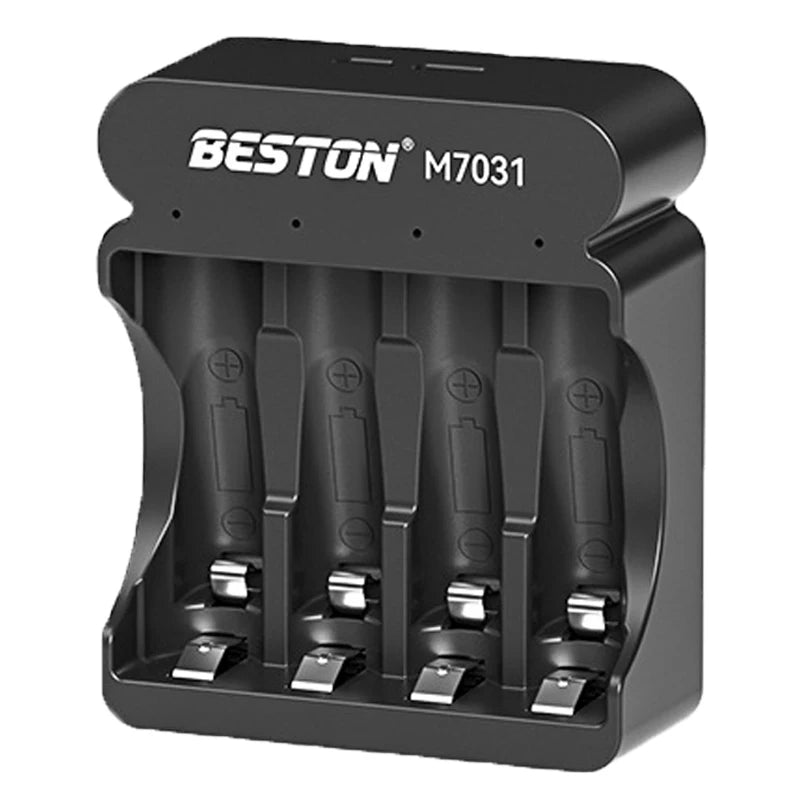 Alasicka 4-Slot 1.5V Li-Ion AA AAA Smart Battery Charger LED Battery Charger Babs M7031