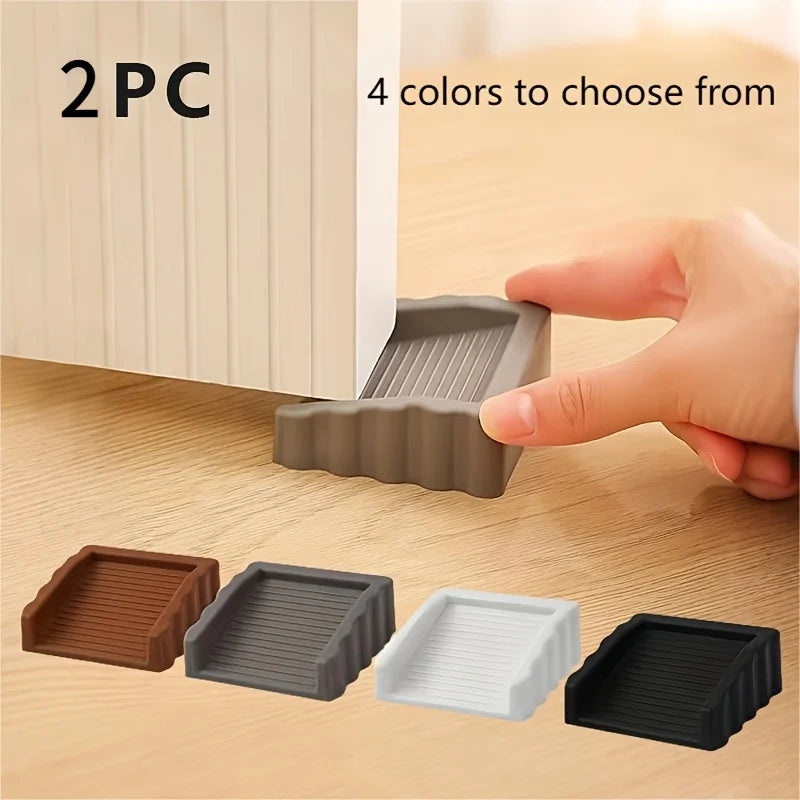 2-Pack Non-Slip Door Stopper Wedges – 4 Colors, Pet-Safe Door Stopper Wedge Babs