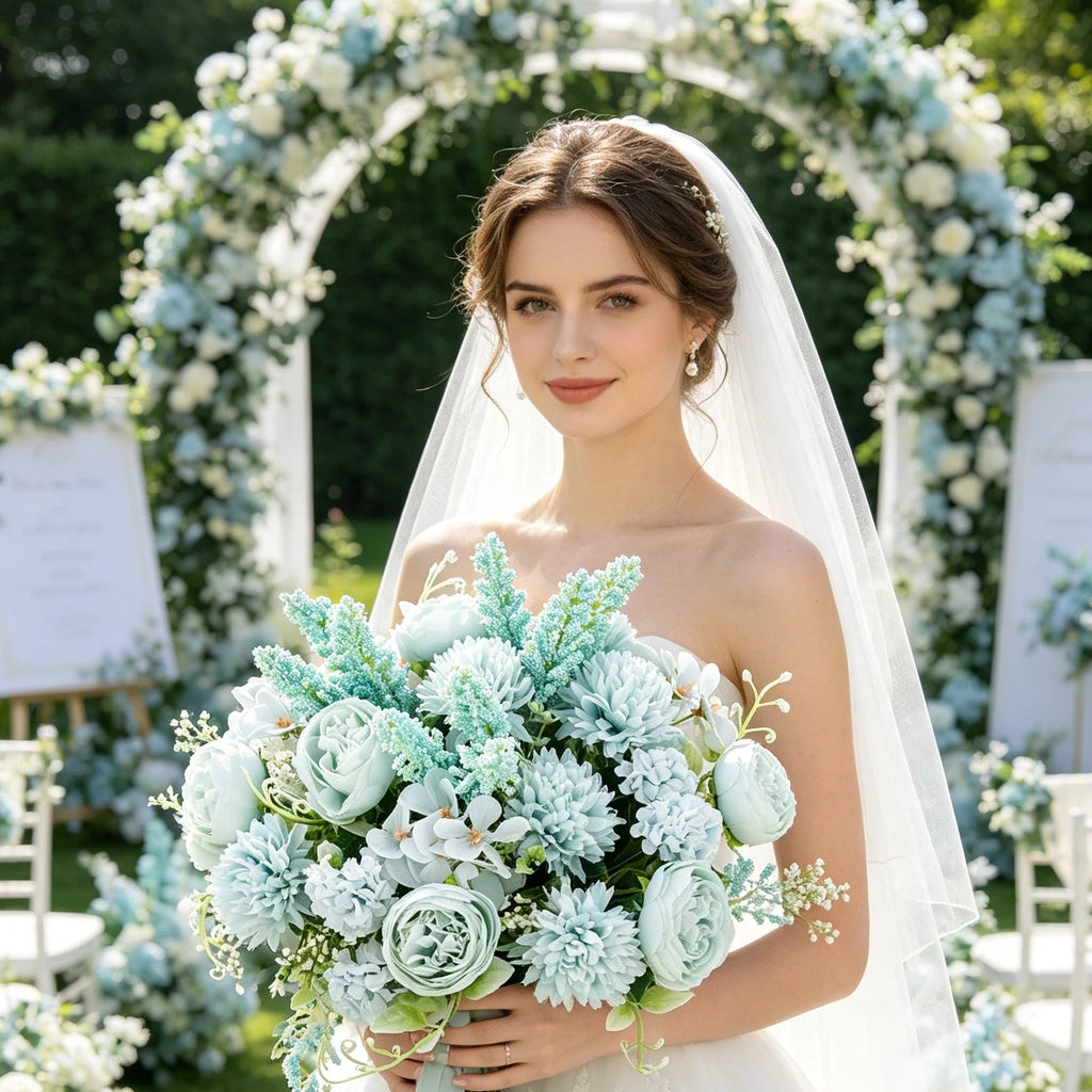 Silk Peony & Hydrangea Artificial Flower Bouquet | Home Decor Artificial Flower Bouquet Babs