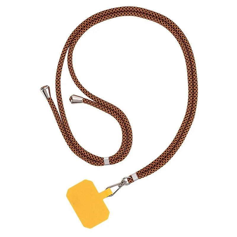 Universal Phone Neck Lanyard Strap with Metal Buckle – Adjustable Phone Neck Lanyard Babs Orange