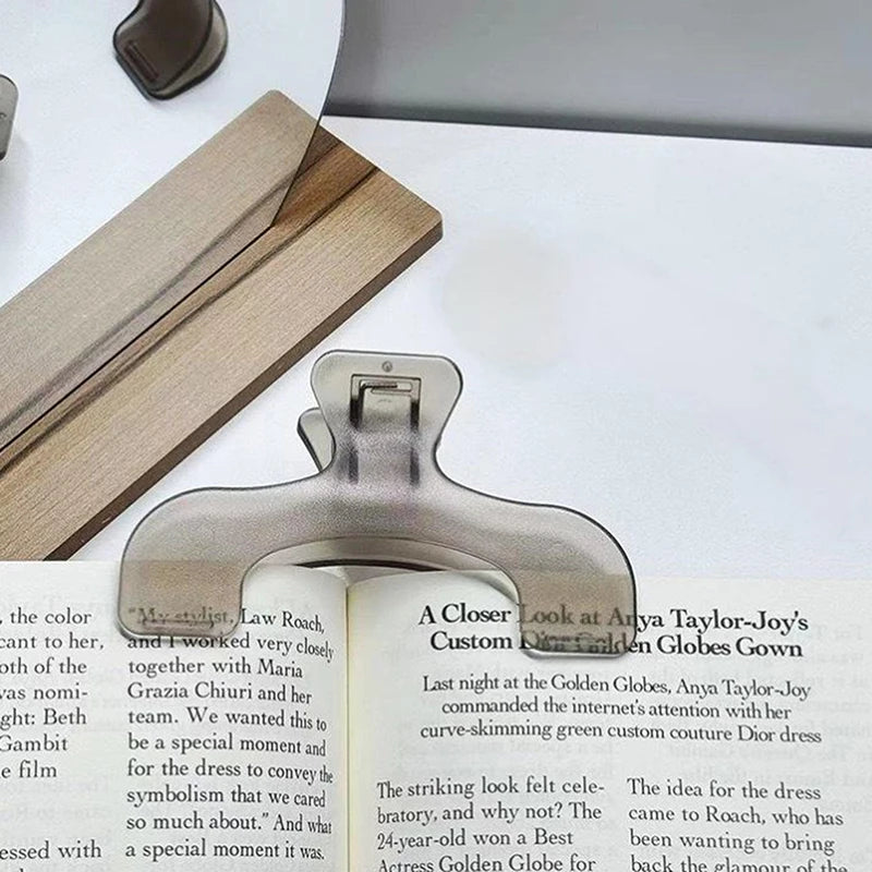 Frosted Transparent Book Page Holder Clip | Kawaii Desk Accessory Book Page Holder Clip Babs A10