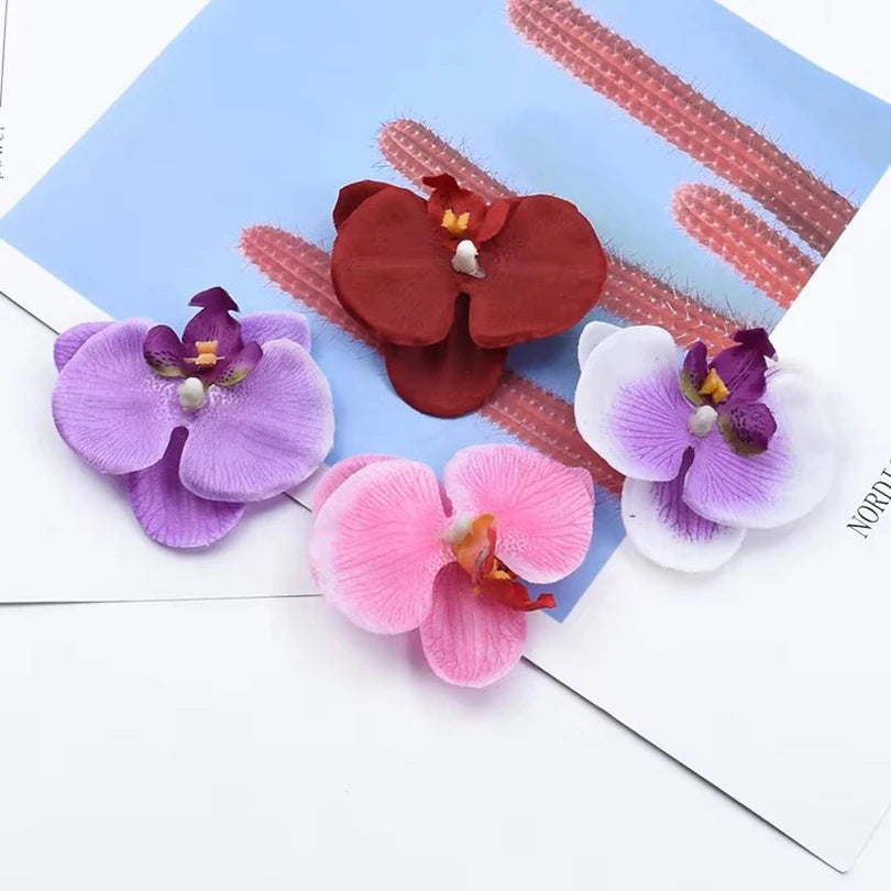 Butterfly Orchid Silk Artificial Flowers 50/100 Pcs – Wedding Décor Artificial Silk Flowers Babs