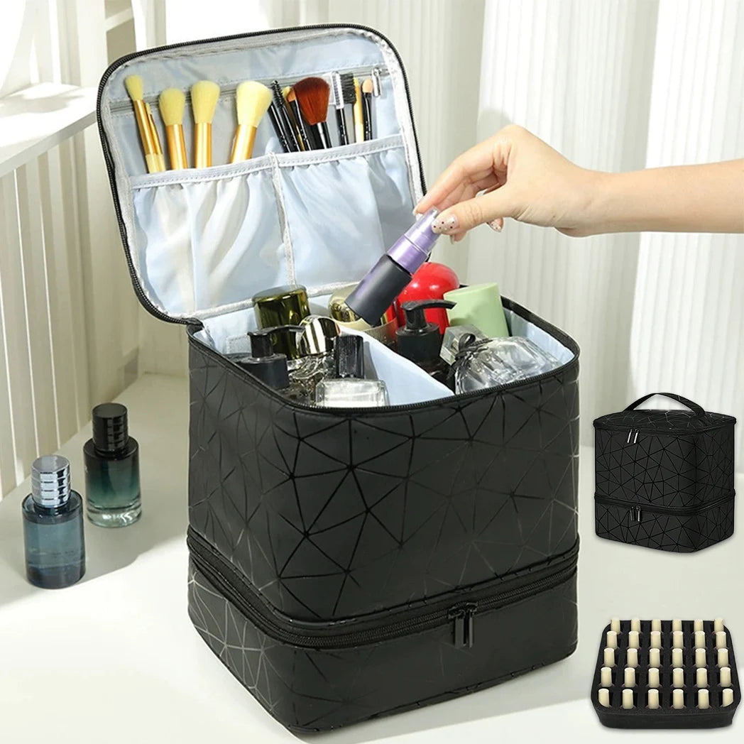 Double-Layer Nail Polish & Essential Oil Travel Organizer Bag Nail Polish Organizer Babs