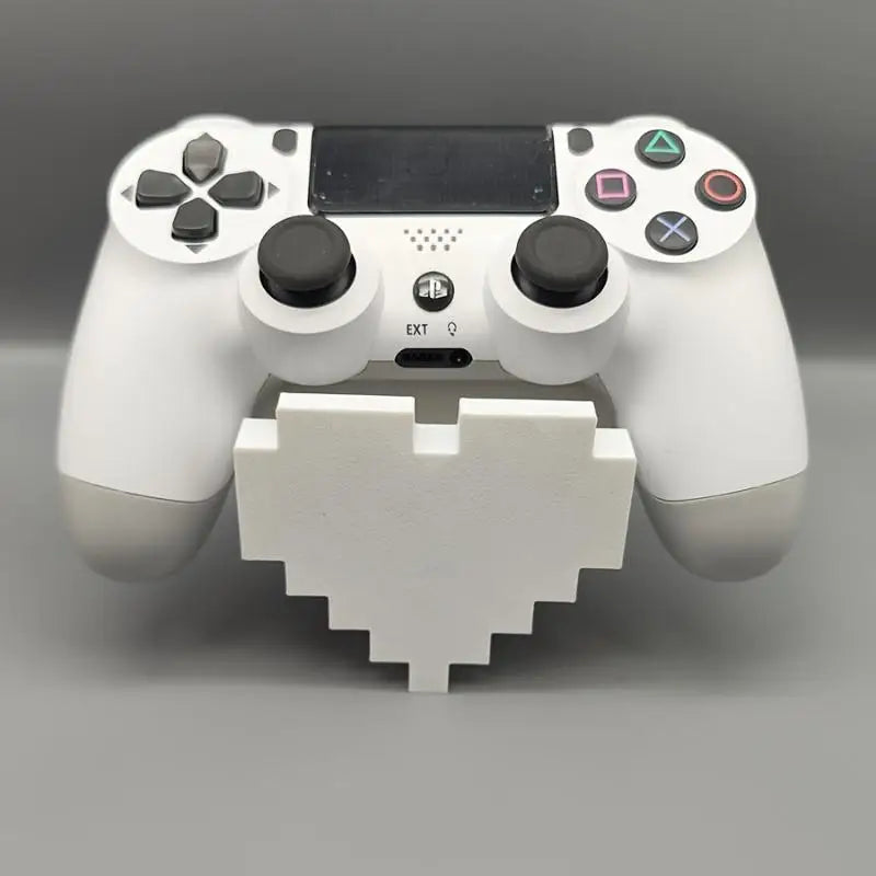 3D Printed Pixel Heart Game Controller Stand | Desktop Display Controller Display Stand Babs A1