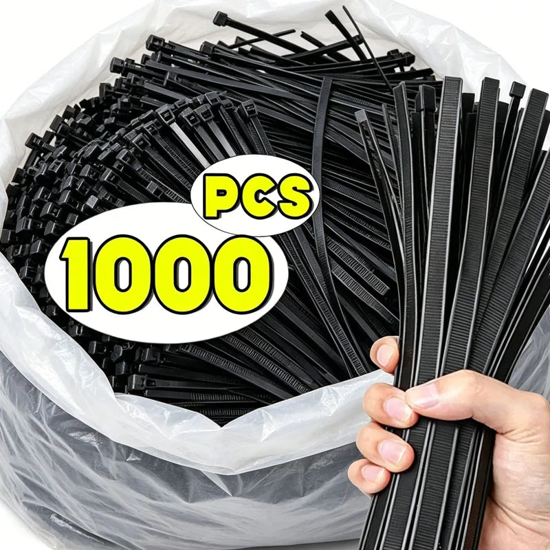 Nylon Cable Ties Self-Locking Zip Ties 100–1000 Pcs Nylon Cable Ties Babs