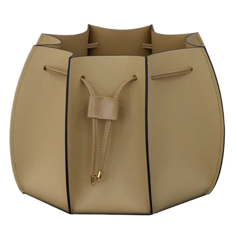 Retro PU Leather Storage Basket & Makeup Organizer Box Storage Organizer Basket Babs Apricot Medium-29X23CM