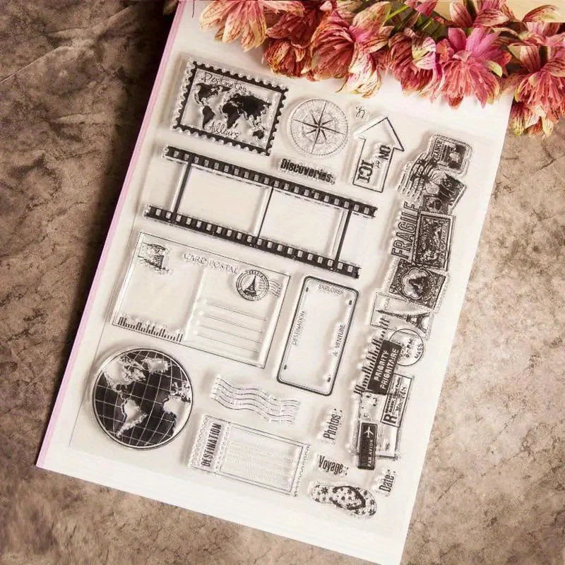 Travel Clear Silicone Stamp for Scrapbooking & Card Making Craft Stamp Babs