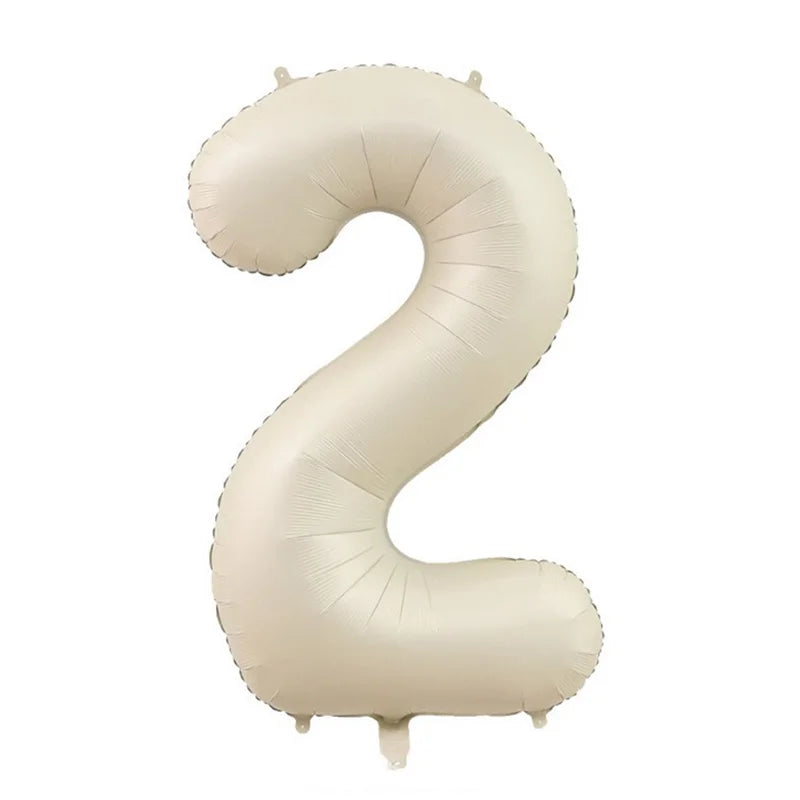 32/40" Cream Foil Number Balloons 1–9 | Party & Wedding Decor Foil Number Balloons Babs Cream2 40inch