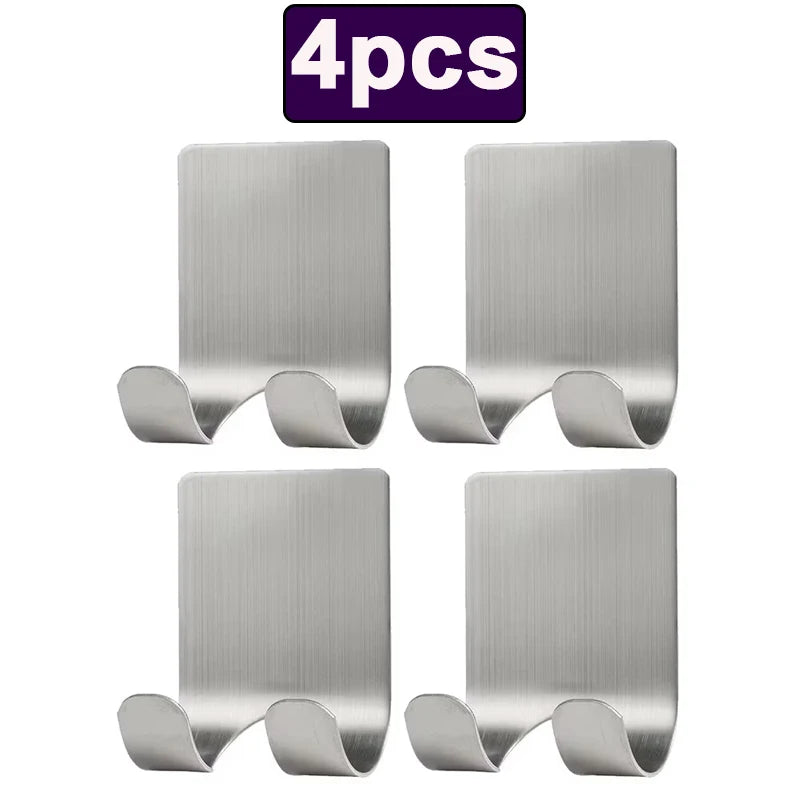 4-Pack Stainless Steel Wall-Mounted Razor Holder | Bathroom Organizer Razor Holder Babs 4pcs