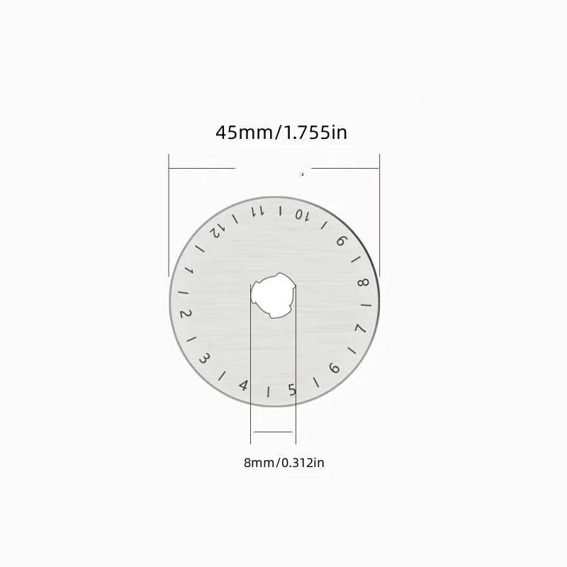 10-Pack 45mm Rotary Replacement Blades – Fabric, Leather & Crafts Rotary Cutter Blades Babs
