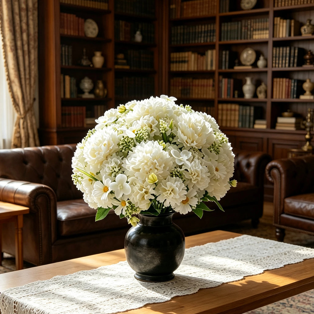 Silk Chrysanthemum Artificial Flowers 3/6 Pcs – Wedding Décor Artificial Silk Flowers Babs