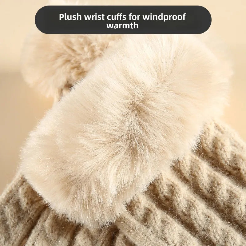 Women's Winter Knit Gloves – Windproof & Warm Winter Knit Gloves Babs