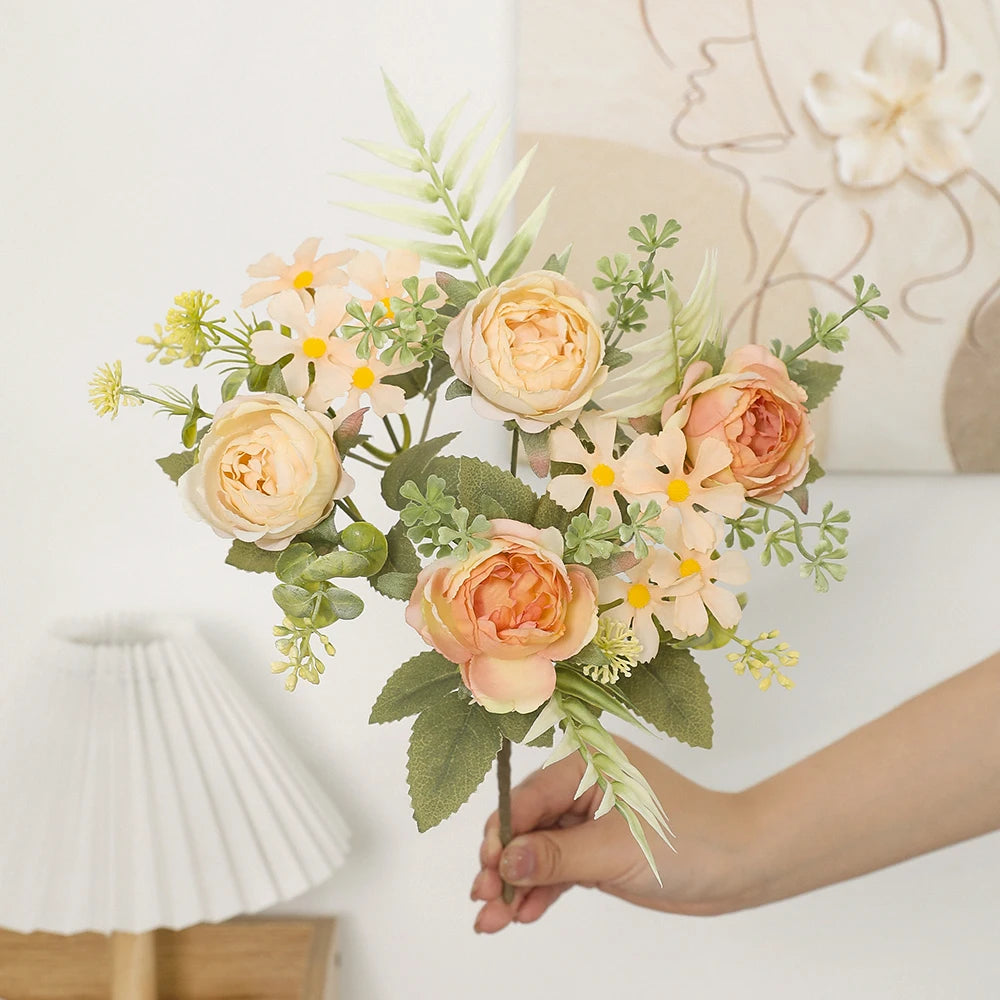 Red Silk Artificial Rose | Wedding & Home Décor Flower Artificial Silk Flower Babs Orange 1Pcs