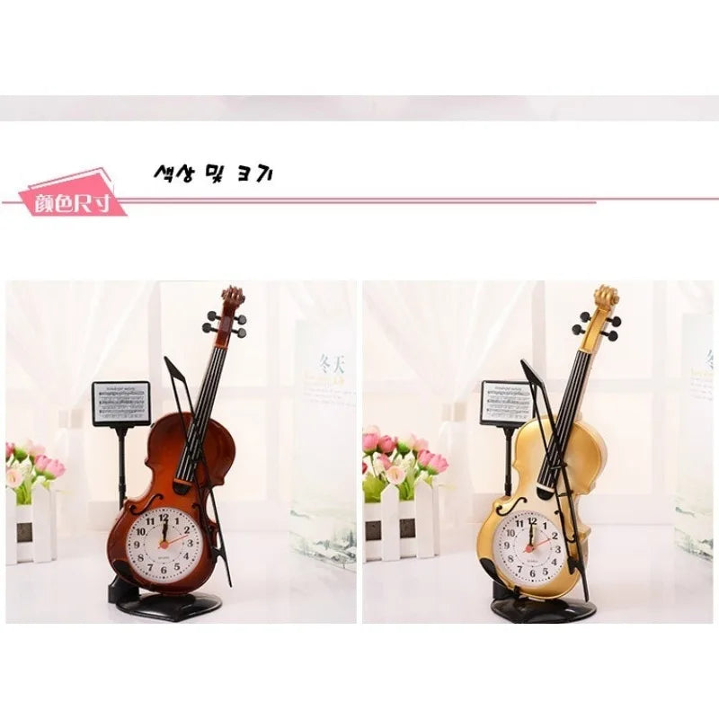 Violin Desk Alarm Clock – Creative Music Gift & Home Décor Desk Alarm Clock Babs