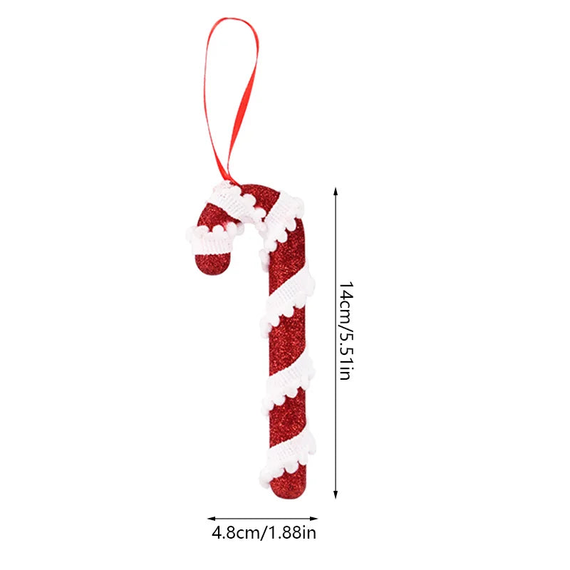 Candy Cane Christmas Tree Ornaments – Red & White Pendants Christmas Tree Ornaments Babs 14cm