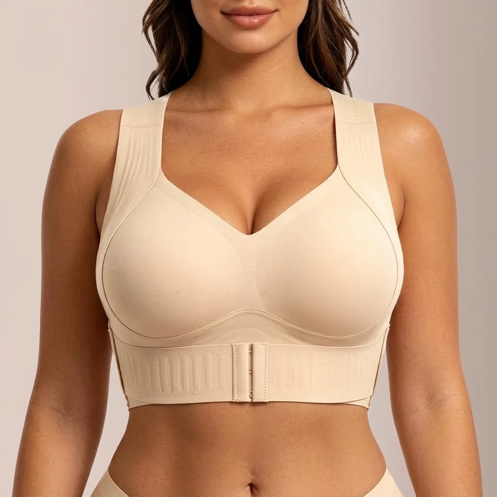 Women's Push Up Bralette – Front Closure, No Underwire, Back Support Push Up Bralette Babs