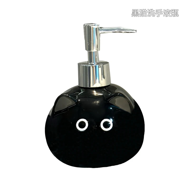 Ceramic Cat Soap Dispenser – Press Pump Bottle for Bathroom Ceramic Soap Dispenser Babs B