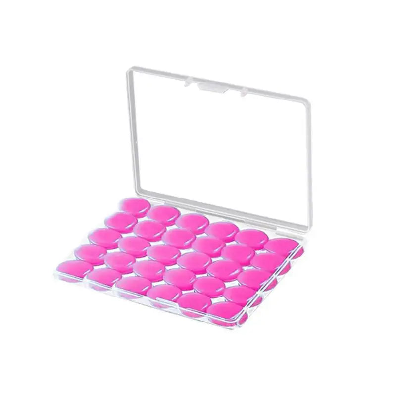 30Pcs Moldable Silicone Earplugs 38dB – Sleep, Travel & Work Moldable Silicone Earplugs Babs Rose red