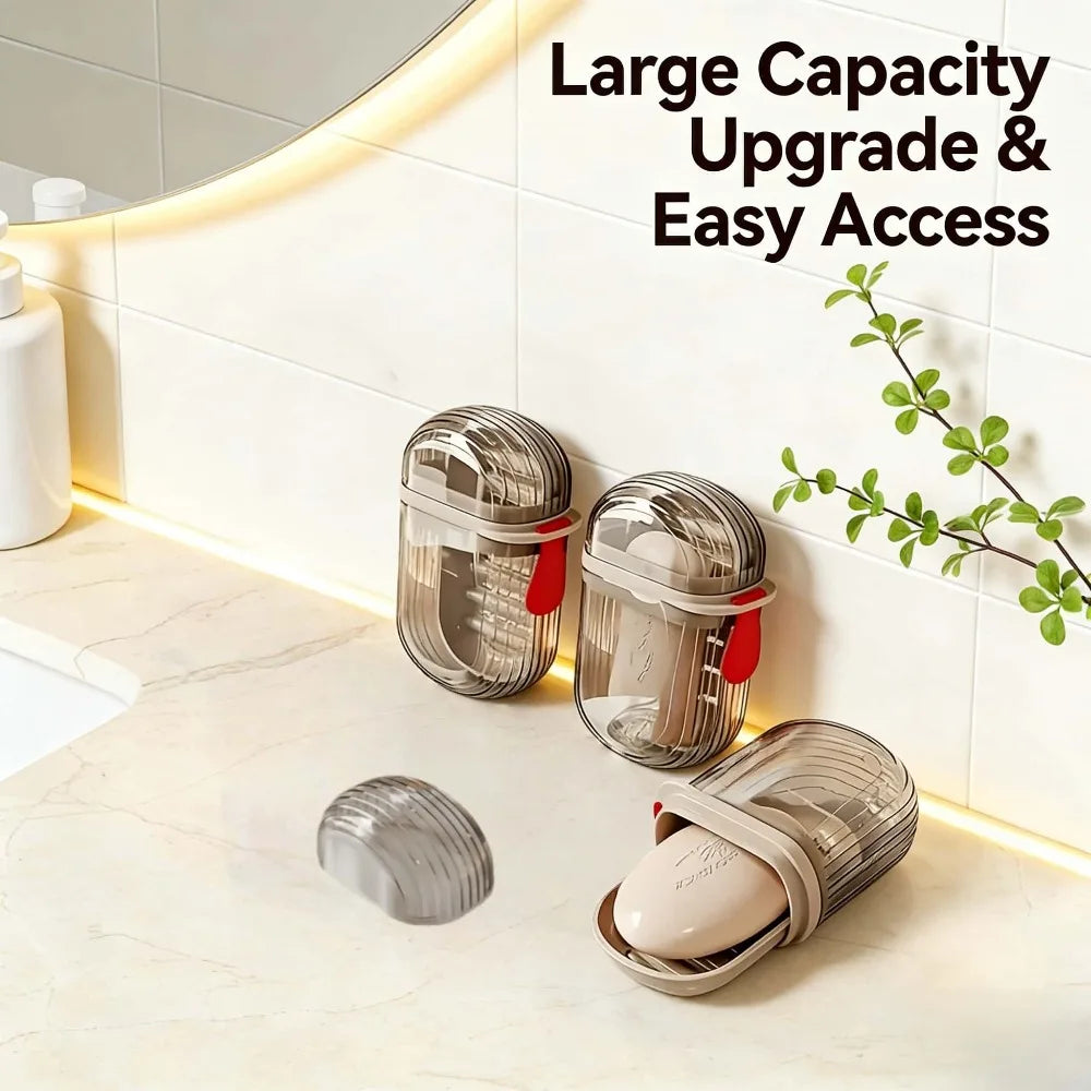 Travel Soap Box with Drainage – Leakproof Portable Soap Case Travel Soap Box Babs