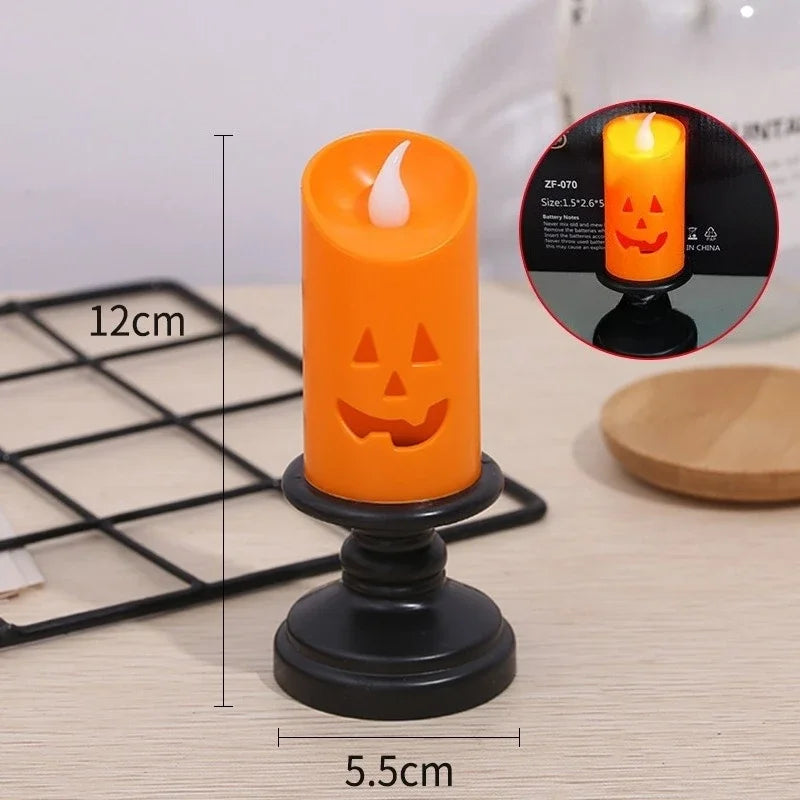 Pumpkin Flameless LED Candle Light – Halloween Party Decor Flameless LED Candle Babs