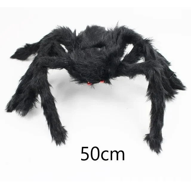 Lifelike Black Spider & Cobweb Halloween Decoration Set Halloween Decoration Set Babs 50cm black spider