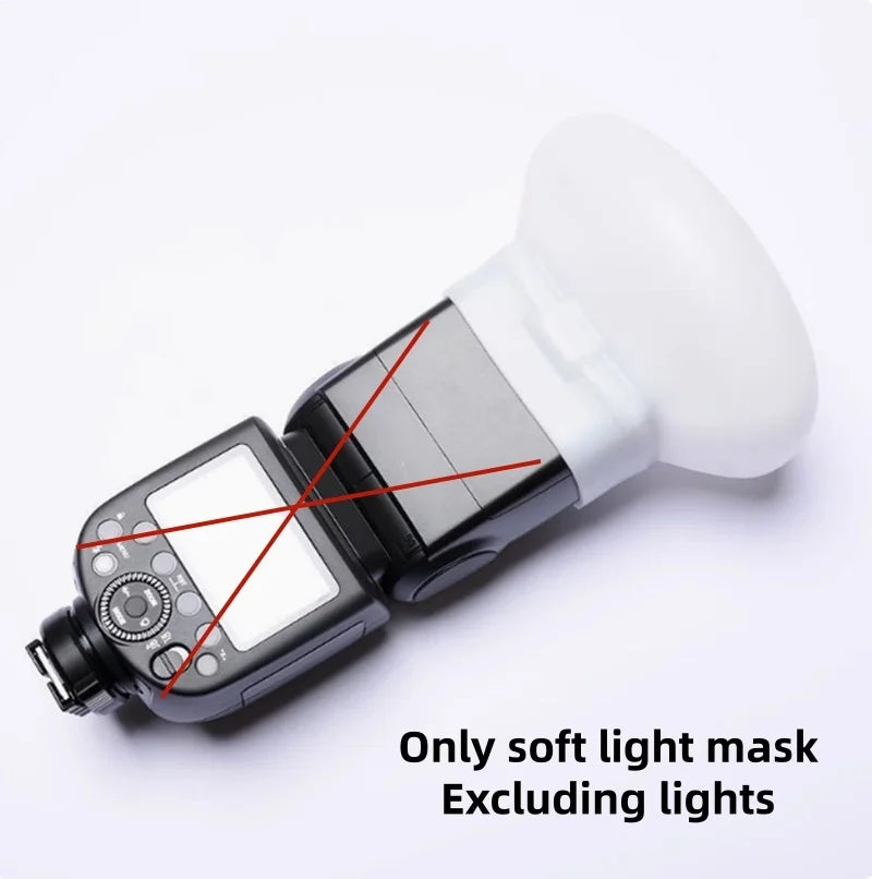 Silicone Flash Diffuser Bounce Dome Cap for Photography Flash Diffuser Dome Babs 1