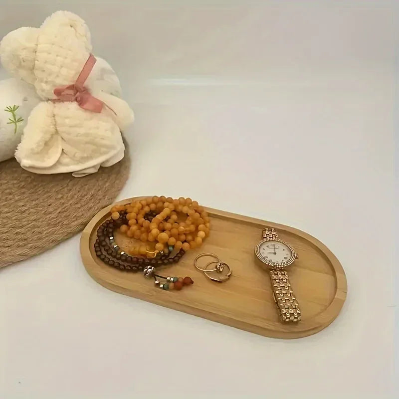Bamboo Storage Tray – Tea Coaster, Jewelry & Plant Saucer Bamboo Storage Tray Babs
