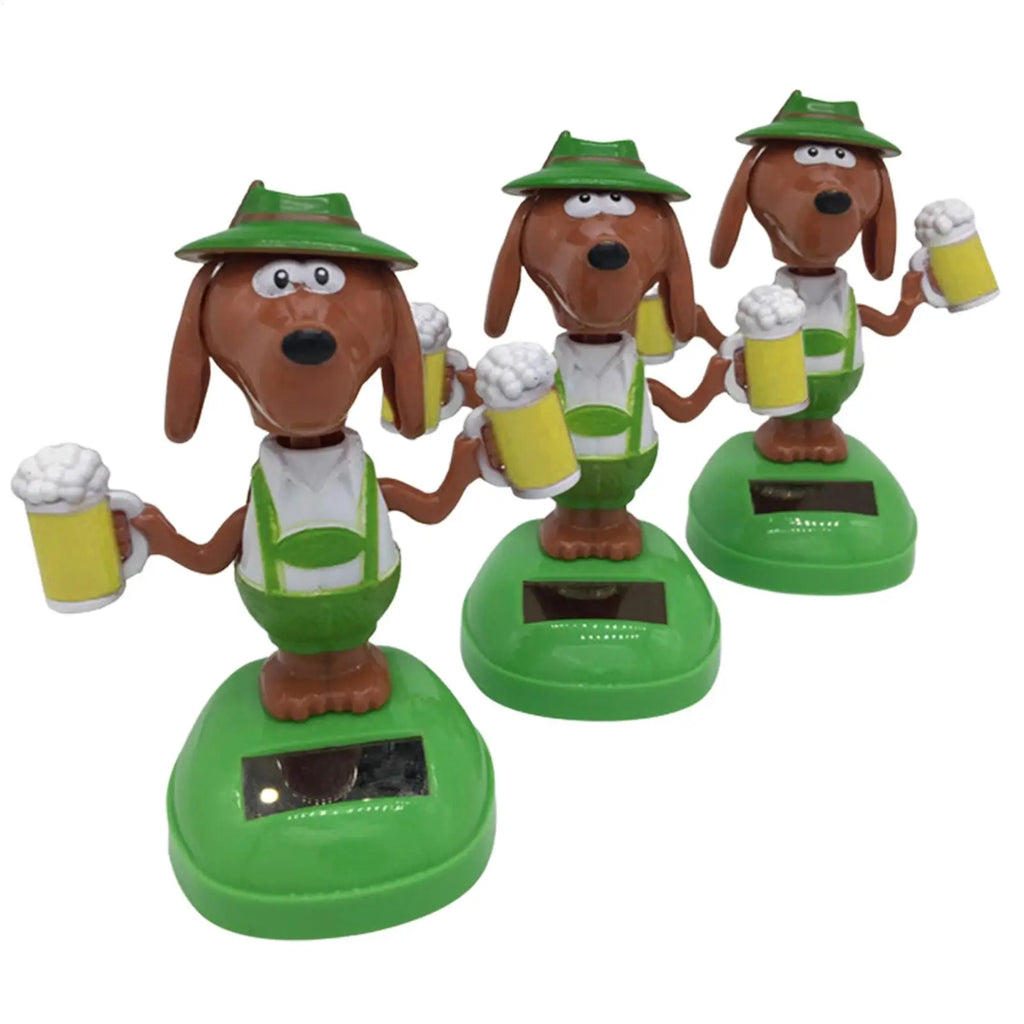 Solar Dancing Dog Dashboard Ornament | Car Bobble Head Decor Solar Dashboard Ornament Babs