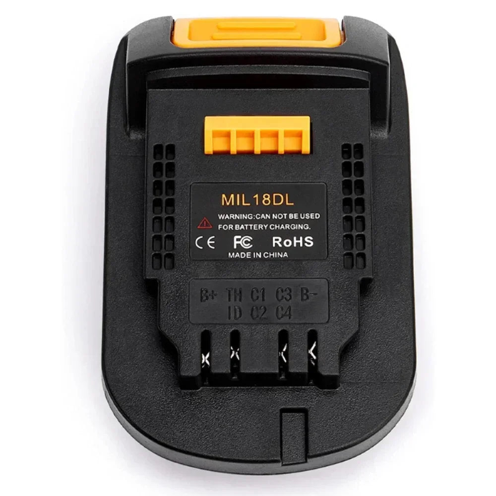 Milwaukee 18V to DeWalt 20V Battery Adapter Converter MIL18DL Battery Adapter Converter Babs MIL18DL
