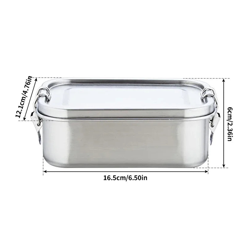 850ml Stainless Steel Lunch Box with Removable Dividers Stainless Steel Lunch Box Babs