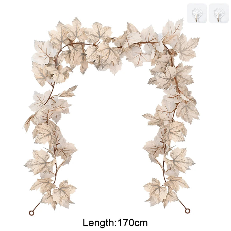 Artificial Maple Leaf Pumpkin Garland – Fall Autumn Decor Artificial Fall Garland Babs B