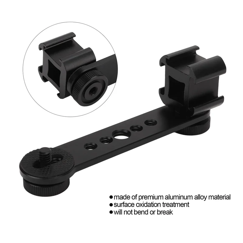 Triple Cold Shoe Extension Bracket for Tripod & Stabilizer Camera Mount Bracket Babs