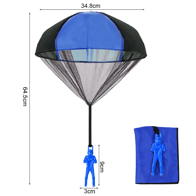 Parachute Toy Hand Throw Flying Game – Party Favors 1-6 Pcs Parachute Flying Toy Babs