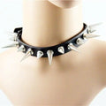 Punk Gothic Leather Spike Rivet Choker Collar Necklace Choker Collar Necklace Babs 1pc
