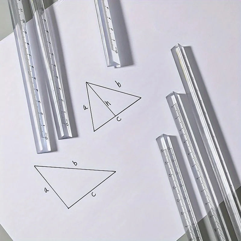 Transparent Triangular Scale Ruler – Drafting & Drawing Template Triangular Scale Ruler Babs