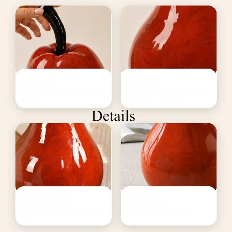 Ceramic Pear Ornament – Luxury Miniature Sculpture Home Decor Ceramic Sculpture Ornament Babs