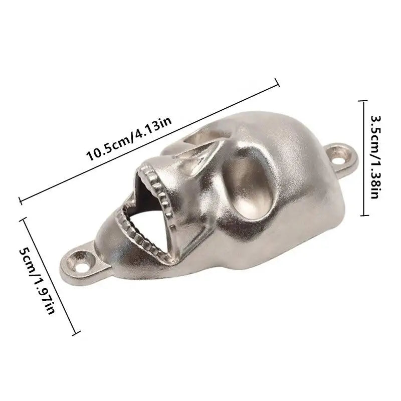 Skull Wall Mounted Bottle Opener – Zinc Alloy Bar Decor Wall Bottle Opener Babs