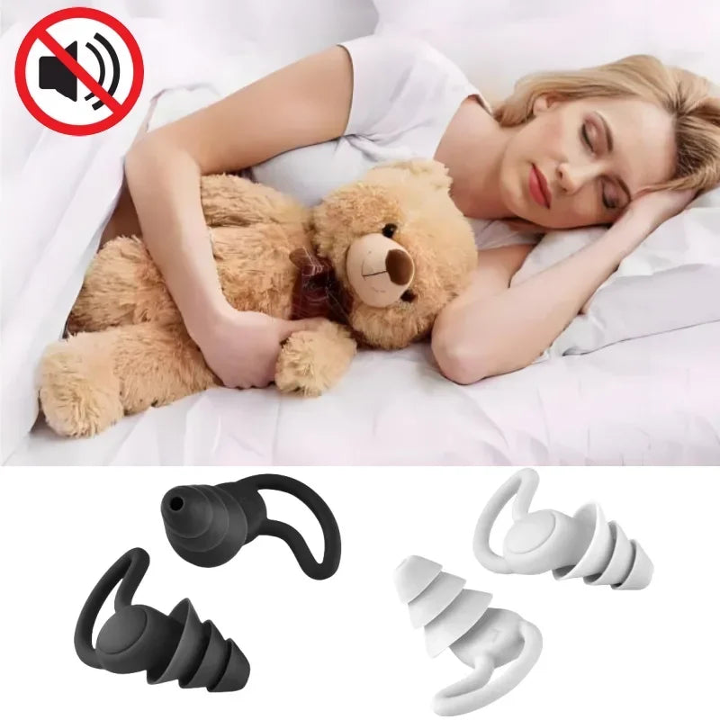 3-Layer Silicone Sleeping Earplugs – Noise Reduction & Travel Silicone Earplugs Babs