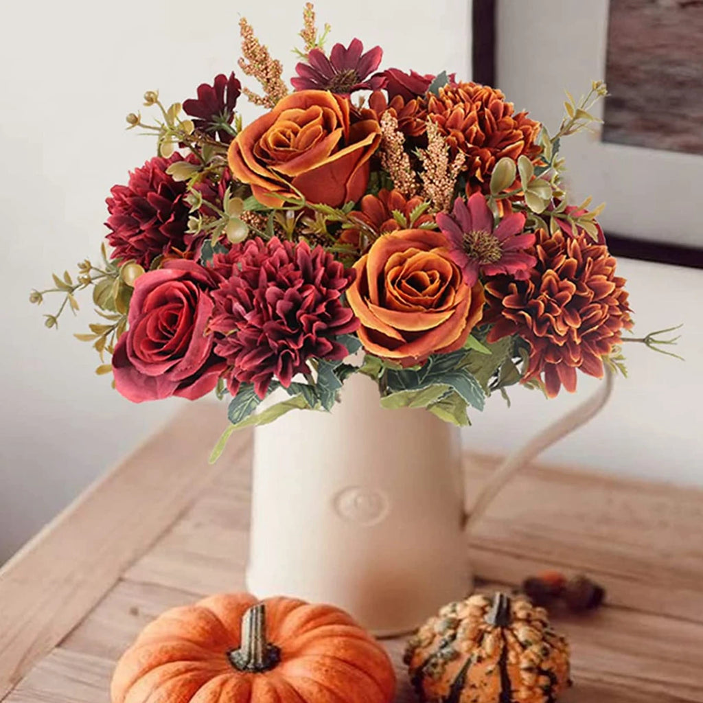 Artificial Silk Flower Bouquet – Roses, Daisies & Chrysanthemums Artificial Flower Bouquet Babs