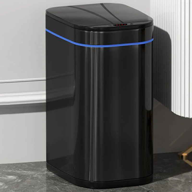 Smart Sensor Trash Can – Large Stainless Steel Waste Bin w/ Lid Sensor Trash Can Babs 12L Black